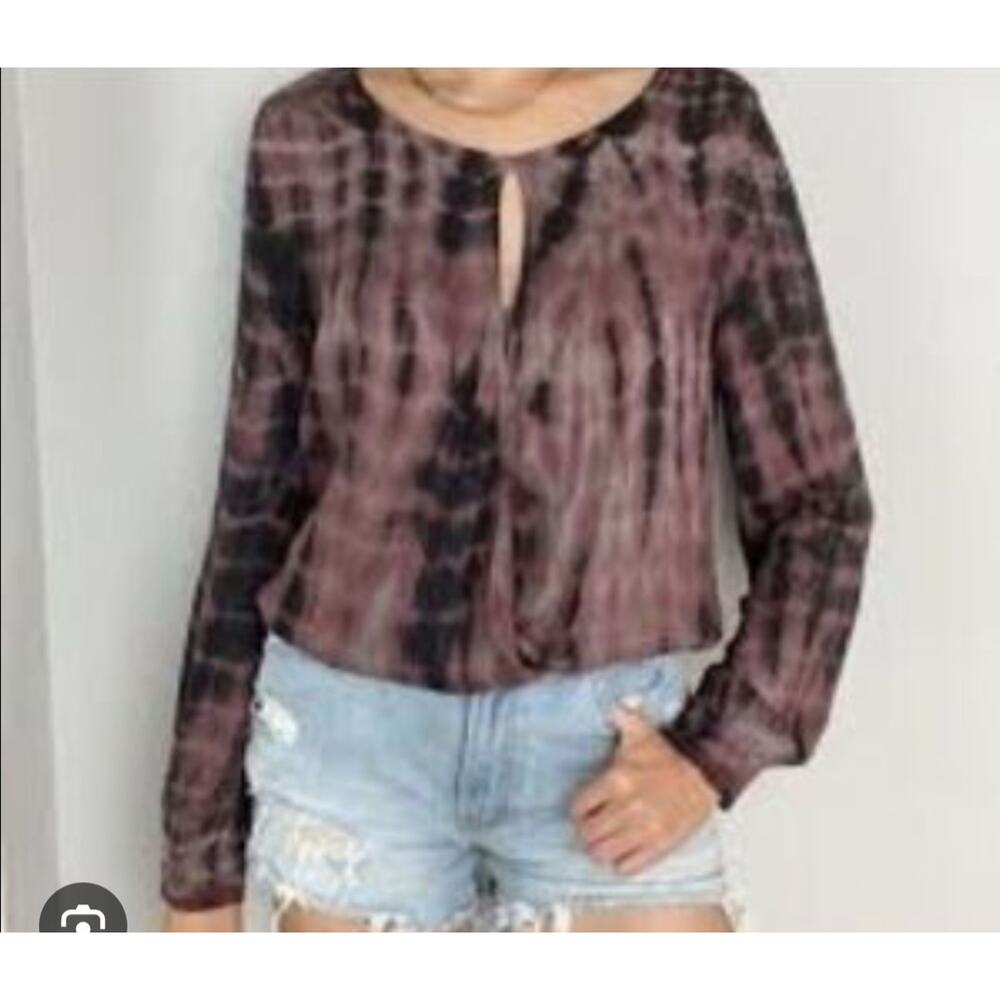 Revolve Young Fabulous and Broke Tie Dye Jayden V-Neck Blouse Womens Size Medium